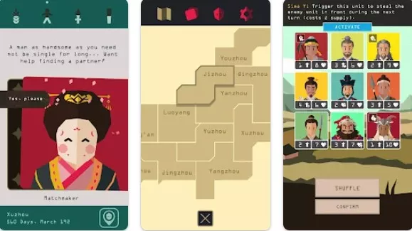 Gameplay screenshot from reigns three kingdoms for Android