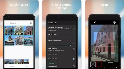 Gameplay screenshot from resize me photo resizer for Android