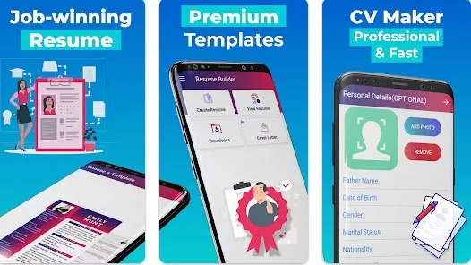 Gameplay screenshot from resume builder cv maker app for Android