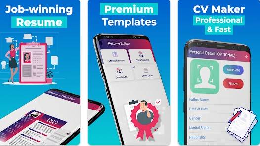 Gameplay screenshot from resume builder cv maker app for Android