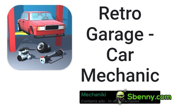 mecánico de autos de garaje retro