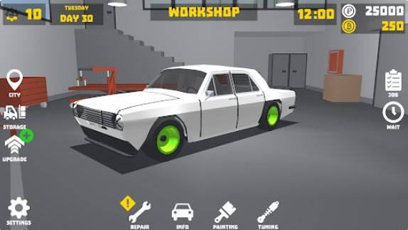 Gameplay screenshot from retro garage car mechanic for Android