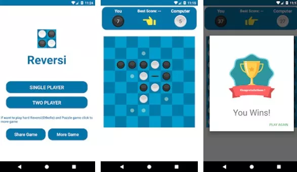Gameplay screenshot from reversi official othello board game for Android