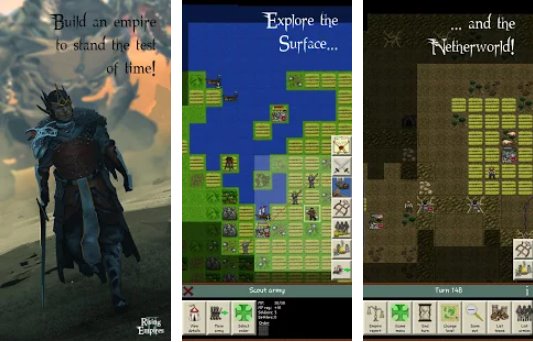 Gameplay screenshot from rising empires 2 4x fantasy strategy for Android