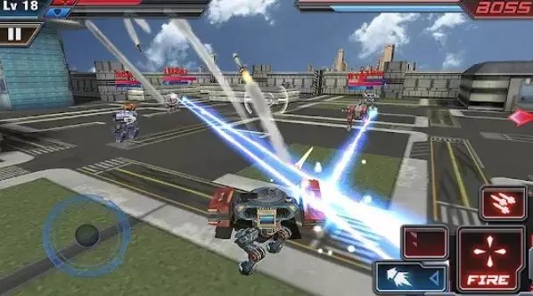 Gameplay screenshot from robot strike 3d for Android