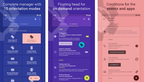 Gameplay screenshot from rotation orientation manager for Android