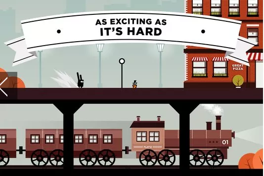 Gameplay screenshot from run rabbit run free platformer for Android