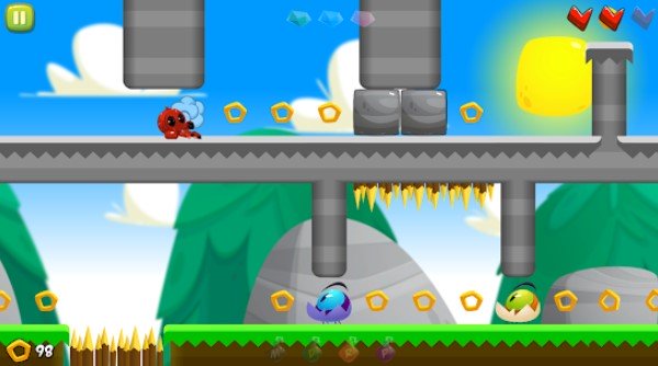 Gameplay screenshot from run run robot for Android