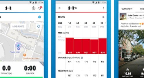 Gameplay screenshot from run with map my run plus for Android