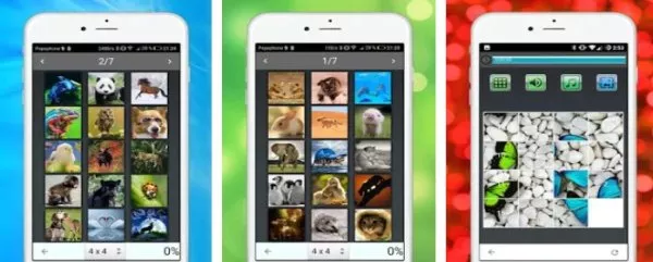 Gameplay screenshot from slider mania animals pro puzzles for Android