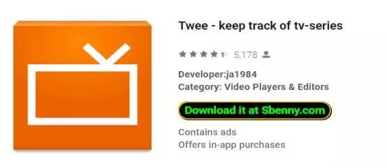 twee keep track of tv series