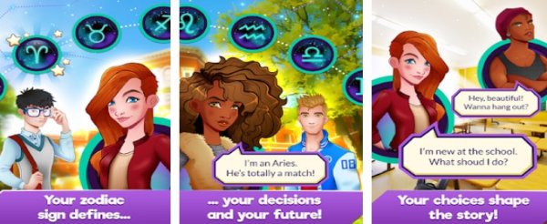 Gameplay screenshot from star crossed ep 1 find your love in the stars for Android