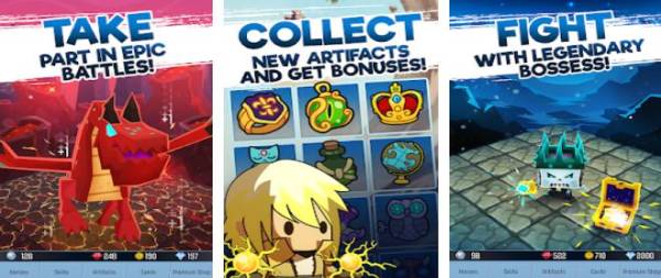 Gameplay screenshot from tap adventure hero idle rpg clicker fun fantasy for Android