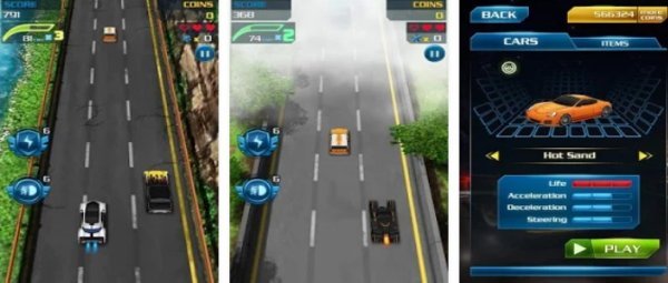 Gameplay screenshot from speed racing for Android