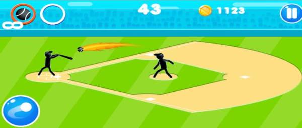 Gameplay screenshot from stickman baseball for Android