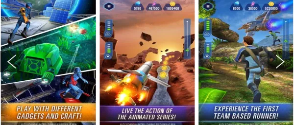 Gameplay screenshot from thunderbirds are go team rush for Android