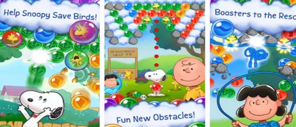 Gameplay screenshot from snoopy pop for Android