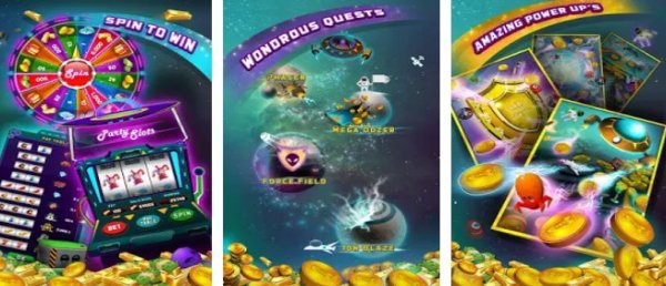 Gameplay screenshot from space blaze coin party dozer for Android