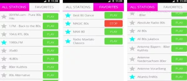 Gameplay screenshot from 80s music radio pro for Android