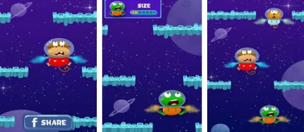 Gameplay screenshot from space cat galactic challenge for Android
