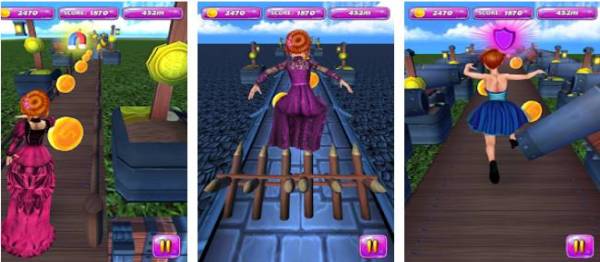 Gameplay screenshot from the castle runner for Android
