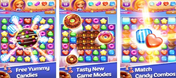 Gameplay screenshot from sweet cookie 2019 puzzle free game for Android
