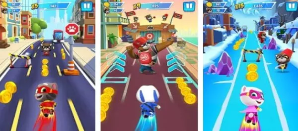 Gameplay screenshot from talking tom hero dash for Android
