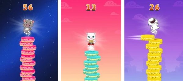 Gameplay screenshot from talking tom cake jump for Android