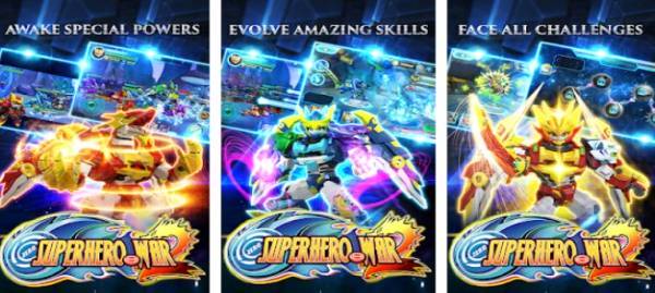 Gameplay screenshot from superhero war premium robot fight action rpg for Android