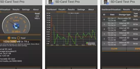 Gameplay screenshot from sd card test pro for Android