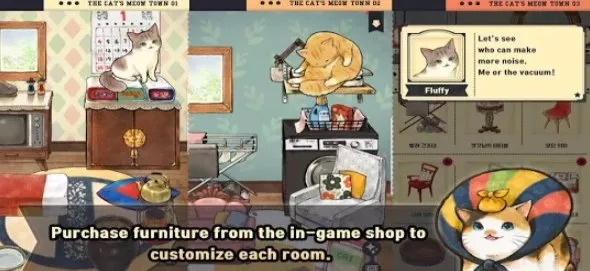 Gameplay screenshot from the cat s meow town for Android