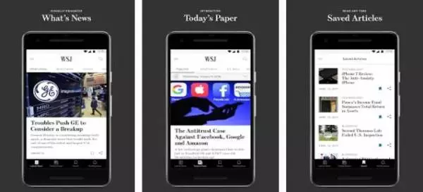 Gameplay screenshot from the wall street journal business and market news for Android