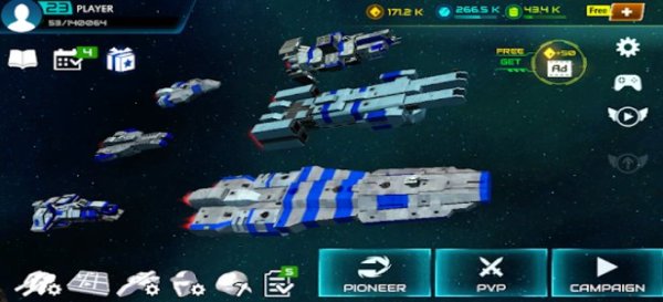 Gameplay screenshot from starship battle for Android