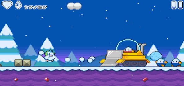 Gameplay screenshot from snow kids snow game arcade for Android