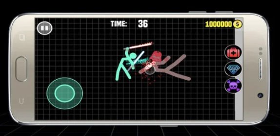 Gameplay screenshot from stickman warriors online epic war for Android