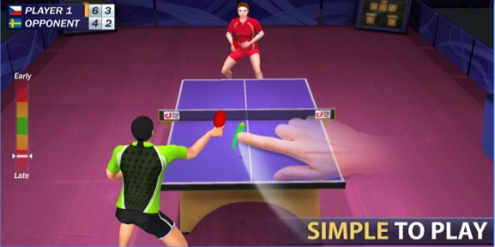Gameplay screenshot from table tennis for Android