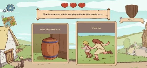 Gameplay screenshot from the choice of life middle ages for Android