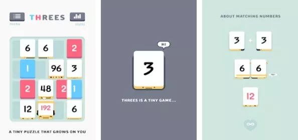 Gameplay screenshot from threes for Android