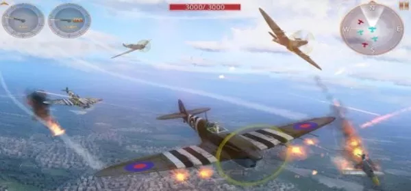 Gameplay screenshot from sky gamblers storm raiders 2 for Android