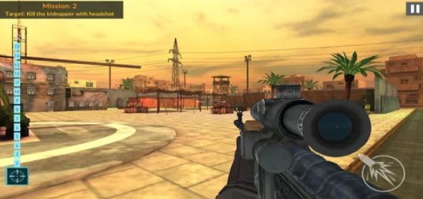 Gameplay screenshot from sniper attack free shooter for Android
