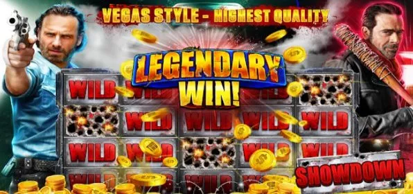 Gameplay screenshot from the walking dead free casino slots for Android