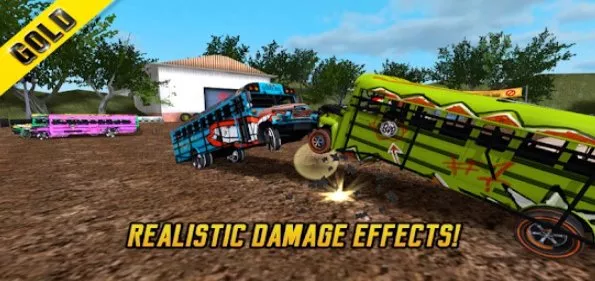 Gameplay screenshot from school bus demolition derby gold plus for Android