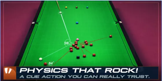 Gameplay screenshot from snooker stars for Android