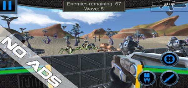 Gameplay screenshot from starship troops no ads star bug wars 2 for Android