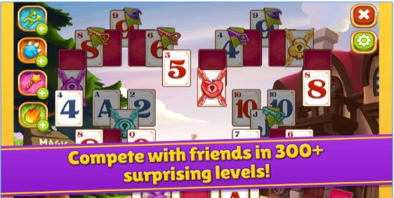 Gameplay screenshot from solitaire story tri peaks for Android