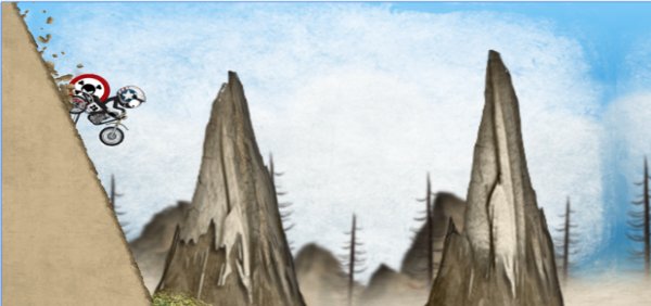 Gameplay screenshot from stickman downhill motocross for Android