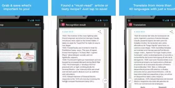 Gameplay screenshot from textgrabber iimage to text ocr and translate photo for Android