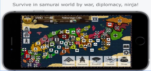 Gameplay screenshot from the samurai wars for Android