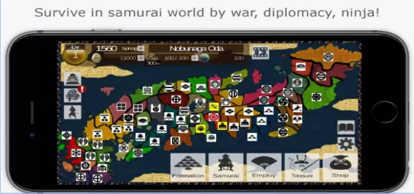 Gameplay screenshot from the samurai wars for Android