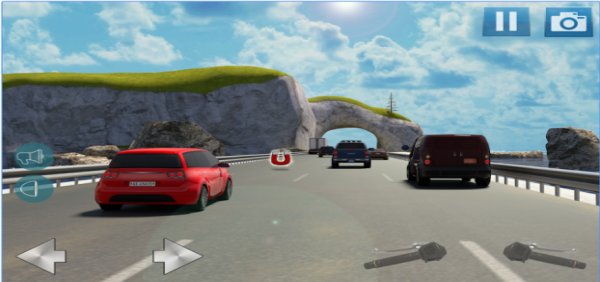 Gameplay screenshot from traffic dodge moto for Android